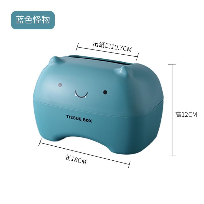 Cartoon Tissue Box Cute Little Bear and Kitten Design Creative Portable Lightweight Dining Table Storage Box Tissue Paper Box