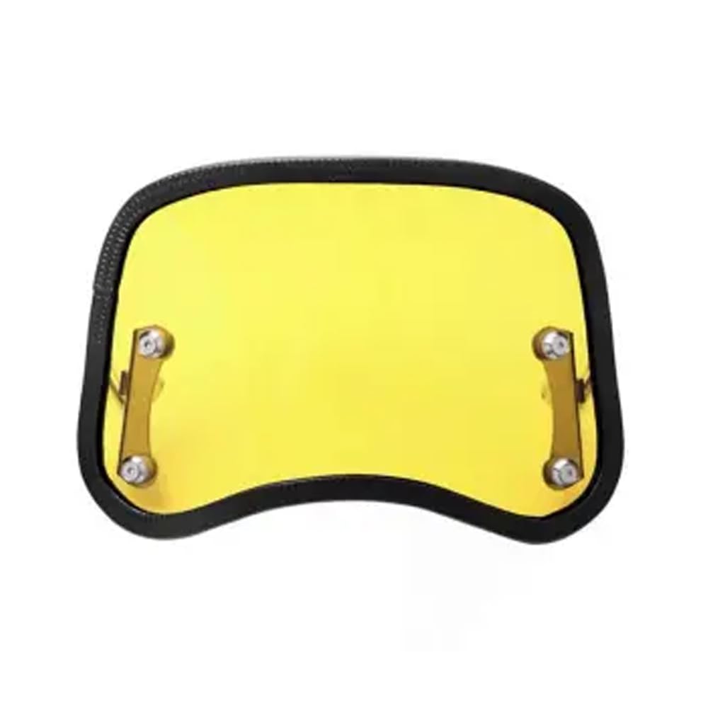 DOMOPAY Retro Accessory Windshield Modification Thick Windshield for Super Cub C125 Cross Cub Cross Cub 110 and Monkey 125 (Yellow) 125, (JA48, JA58,