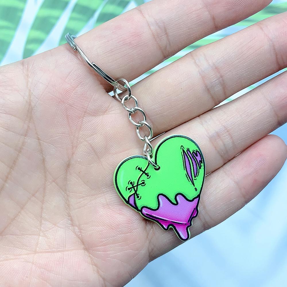 Acrylic Halloween Keychain Scary Big Eye Ornament Crossbody Bag Personalized Accessory Keychain