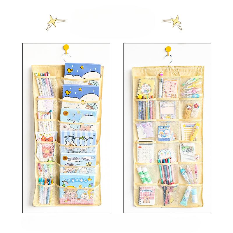 Stoff-Aufbewahrungstasche zum Aufhängen an der Wand, große Kapazität, Aufbewahrungstasche zum Aufhängen an der Wand hinter der Wandtür des Studentenwohnheims