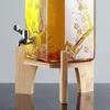 Drink Dispenser Stand Wood Drink Dispenser Base Diameter 7.28in Juice Jug Station for Coffee Bar Home Party Restaurant Pantry