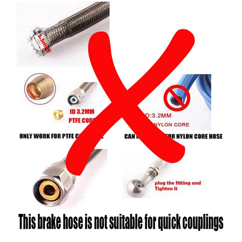 AN3 Steel Wire Weaving Motorcycle Brake Hose Explosion-proof High Temperature Resistant Reinforced Clutch Oil Pipe Universal 3.2
