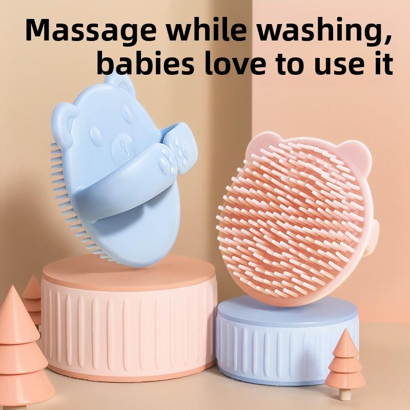 Baby Teddy Bear Bath, Hair Wash, Brush, Children's Scrubbing Tool
