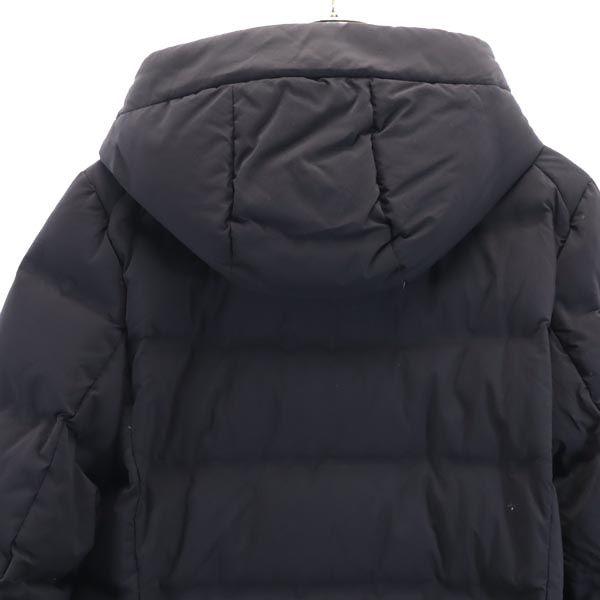 Uniqlo Sømløs Kort dunjakke L Marineblå hette Dame Brukt