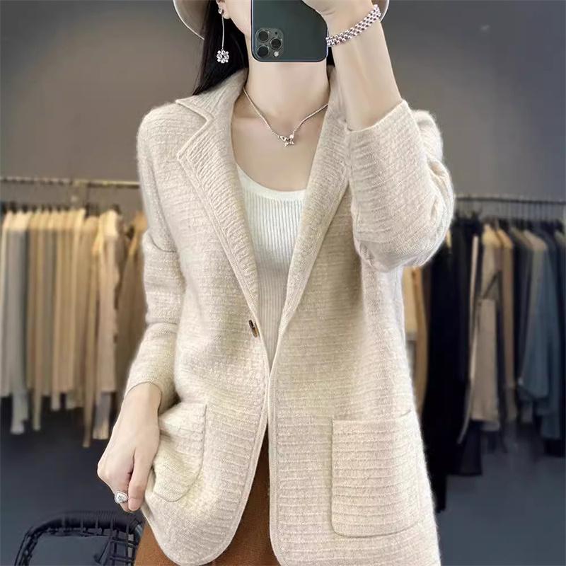 High Quality Autumn Winter Fashion Cardigan Women Sweater Casual Elegant Long Sleeve Knitting Blouses Ladies Clothing Tops
