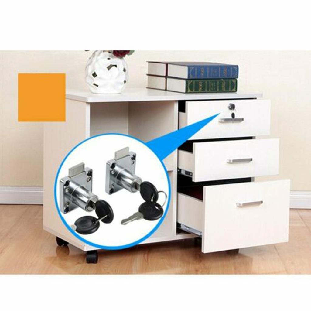 Cupboard Drawer Locks Drawer For Door Mailbox Steel 0.55-0.87in 14-22mm/ 2 Locks 2 Sets Of Drawer Locks 4 Keys