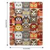 North American Owls Throw Blanket Stylish Decor Blanket Gift for Friends Roommate