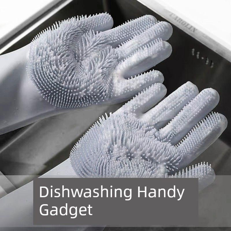 

Electric Cleaning Brush Multifunctional Home Bathroom Shoe Washing Glass Cross-Border Hot High Power Electric Shoe Brush Handy Gadget A pair of gray cleaning gloves