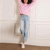 Ralph Lauren Logo Print Solid Loose Long Sleeve Crew Neck Sweatshirt Women Pink 211780304-016