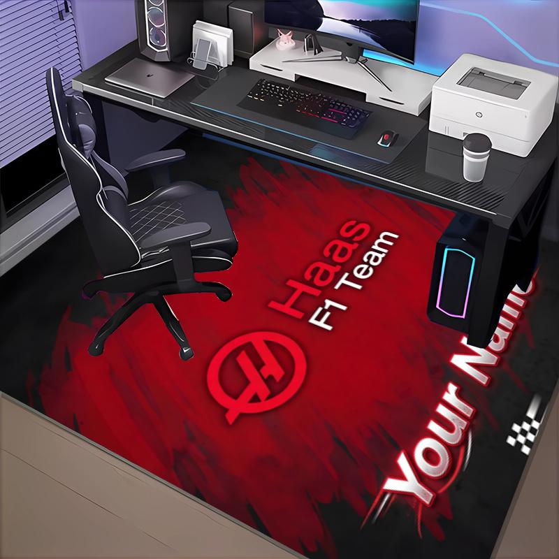 Custom Name Ha-as F1 Team Rug Office Rug, Indoor Rug, Chair Rug, Living Rooms, Doormat Game Rug Home Decor Birthday Christmas Gifts