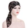 Women Printed Turban Cap Muslim Hijab Inner Caps Beanies Bonnet Long Tail Headscarf Strech Bandana Hat