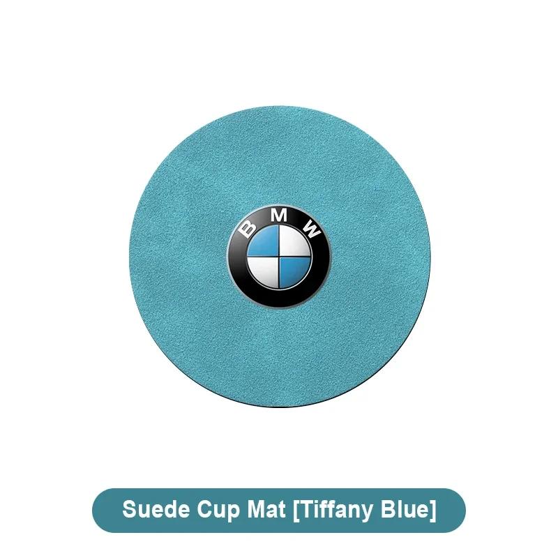2PC Leather Car Anti Slip Mat Coaster Car Water Cup Slot Decorate Accessories For BMW 320i 325i 320Li 325Li 330Li X7 X3 X4 X5 X6