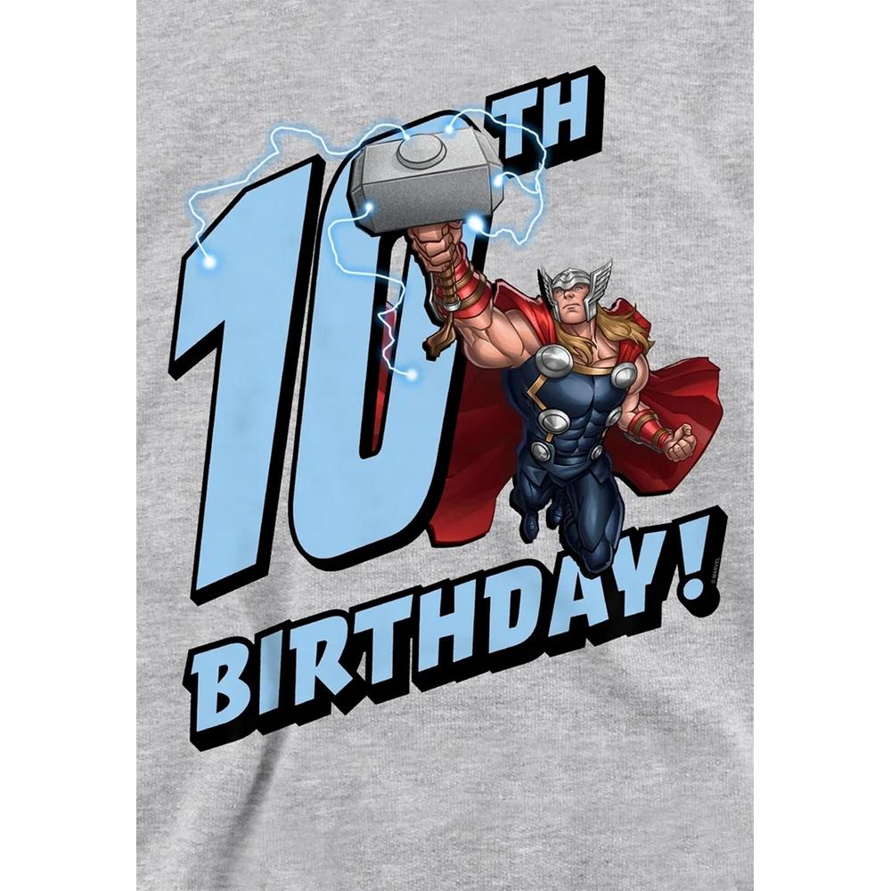 Marvel Childrens/Kids Thor Heather 10th Birthday Hoodie