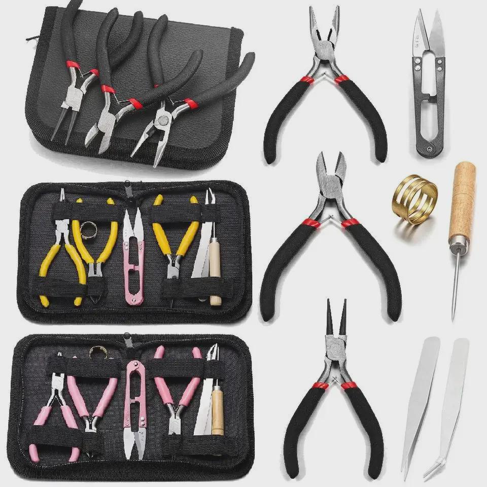 Ensemble de pinces à bijoux DIY pour la fabrication de colliers et de bracelets - Kit de 8 pièces en stock