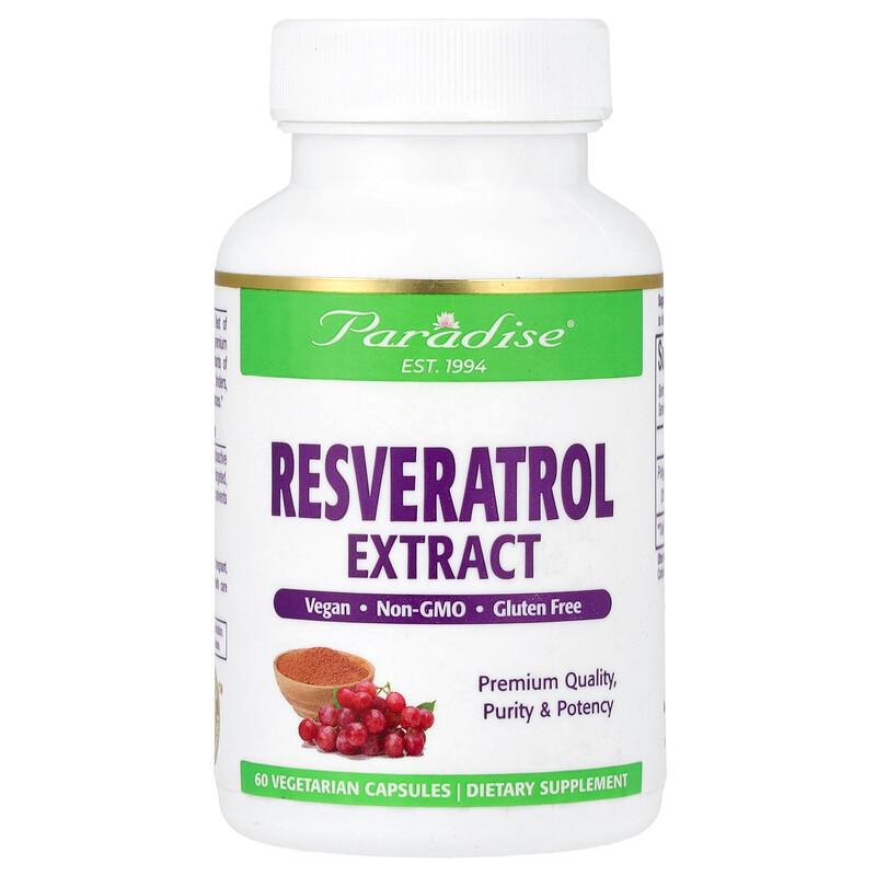 Resveratrol Extract, 60 Vegetarian Capsules (100 mg per Capsule)