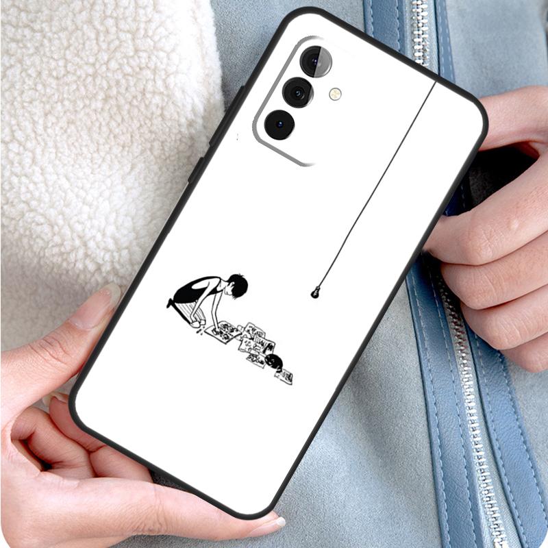 Omori Game Fanart Phone Case For Samsung Galaxy A34 A54 A14 A53 A33 A13 A12 A32 A52 A15 A25 A35 A55 A71 A51