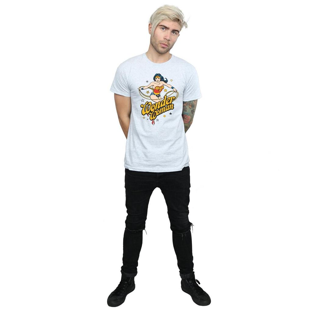 DC Comics Mens Wonder Woman Stars T-Shirt