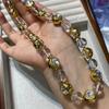 French High-End White Crystal Necklace, Transparent Ball White Edge Neck Chain Internet Celebrity Same Temperament Collarbone Chain