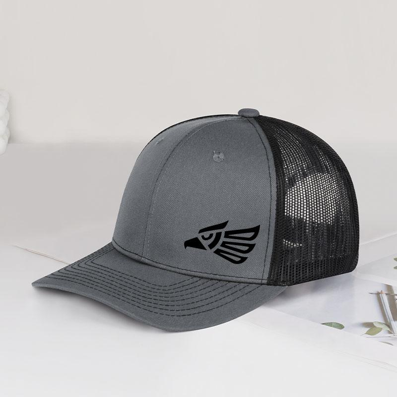 Eagle Logo Trucker Cap Breathable mesh lining, comfortable adjustable buckle closure, lightweight Bold modern style, cool and tr