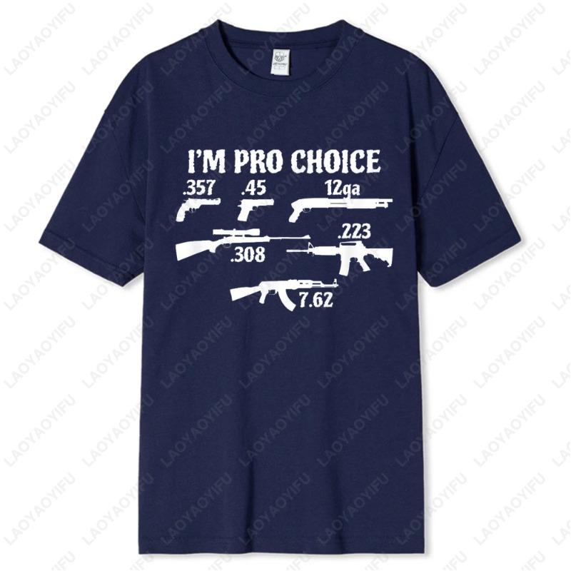 Im Pro Choice Pick Your Caliber Pro Gun 2A Supporter Gift TShirt Hip Hop Tops Coupons Cotton Birthday Individualistic Trend Tee