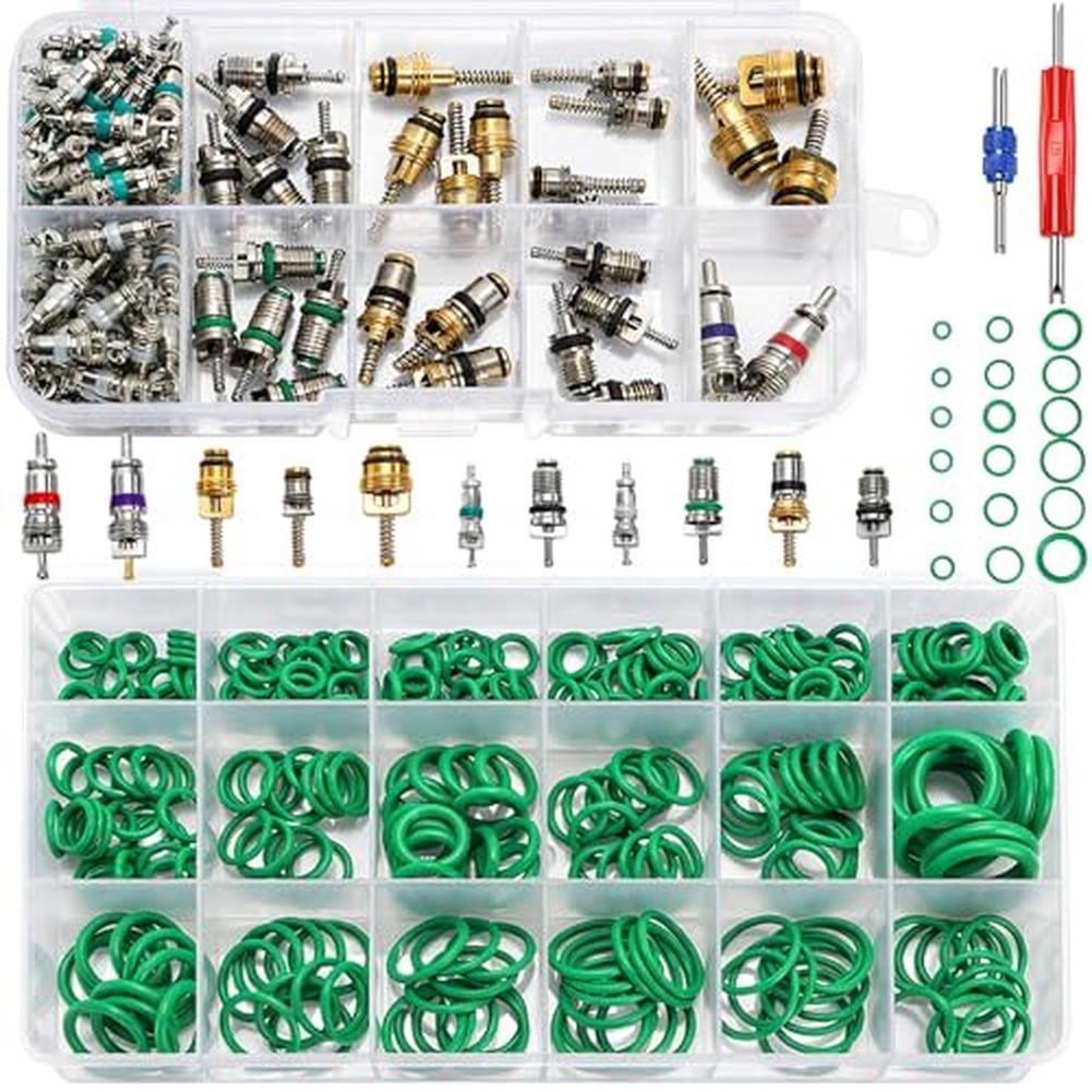 Car Ac Repair Kit R134a O Ring Set Ac Valve Core Kit