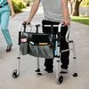 Walker Bag with Cup Holder Rollator Organizer Waterproof Armrest Side Storage Bag for Adult Folding Walkers