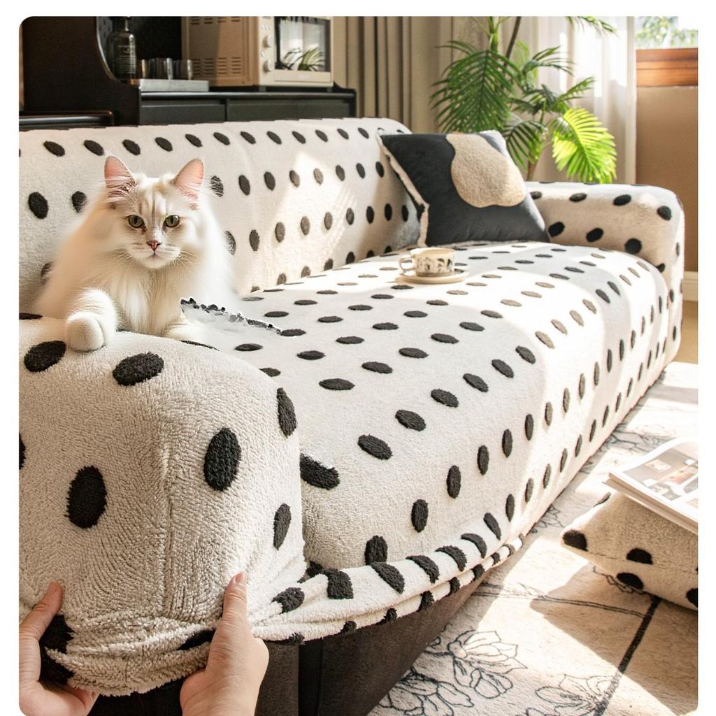 Shu Velvet Autumn and Winter Sofa Cover Retro Style Sofa Cover All Inclusive Universal Cover New Dust Proof Protective Cover
