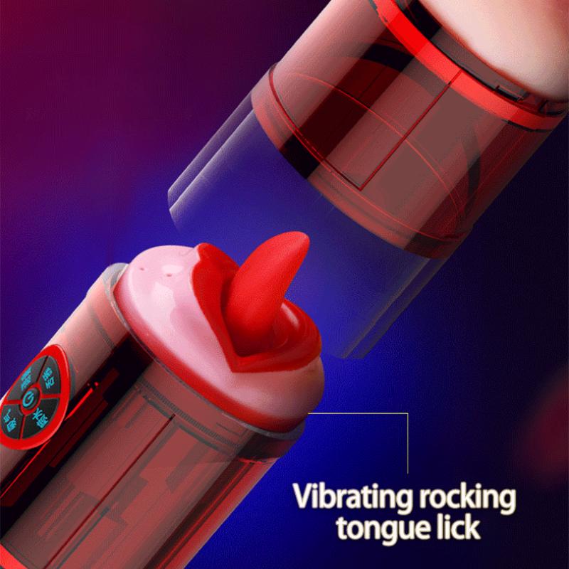 Sex Male Masturbator Deep Throat Penis Suck Massage Realistic Voice Vagina Licking Tongue Vibrator Masturbation Cup