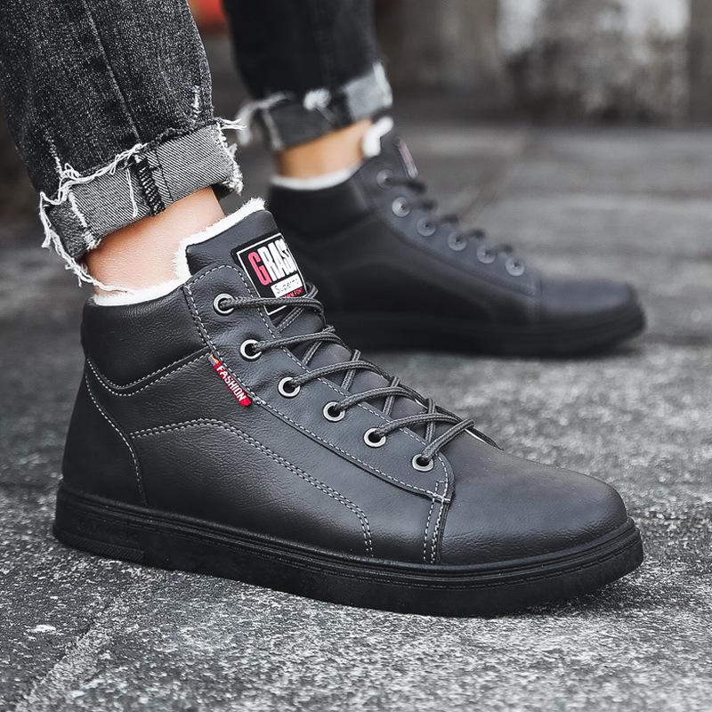 Fashion Men Boots Winter Plush Fur Warm Snow Boots Men Sneakers Boots Men Fashion Ankle Boots Casual Shoes Botas Hombre Rtg5