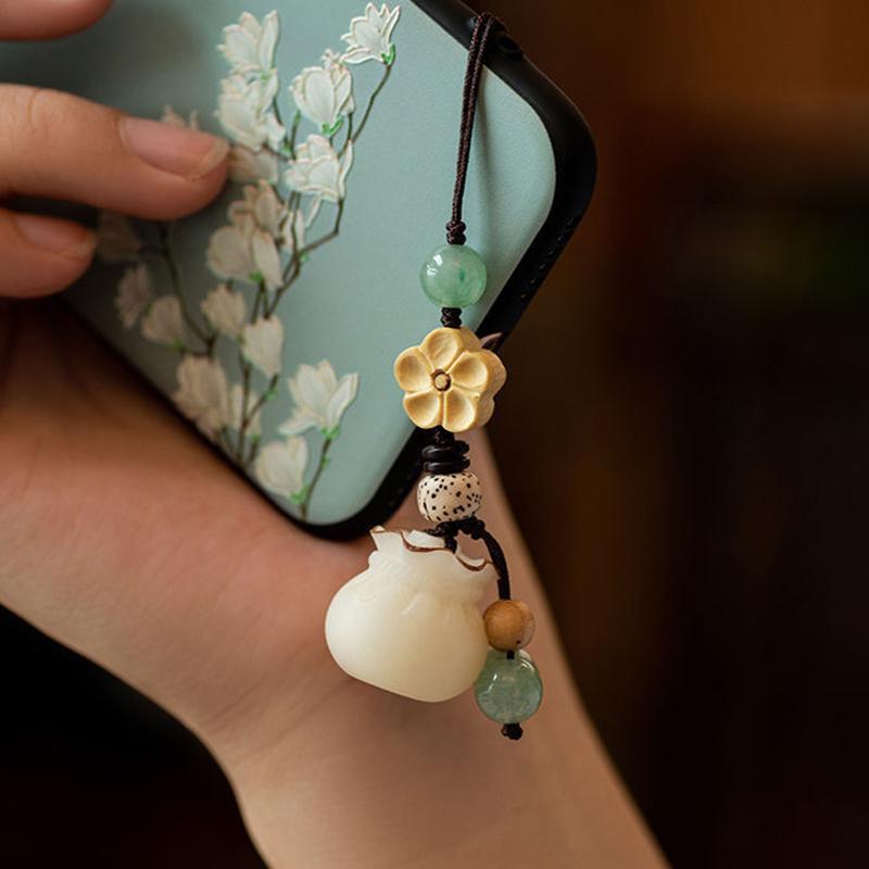 Creative Mobile Phone Lanyard Lanyard Keychain Chinese Style Bag Pendant Bodhi Hand-Woven Unisex Pendant For Blessing