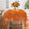 Fall Orange Pumpkins Rectangle Tablecloth Party Decor Autumn Harvest Waterproof Kitchen Tablecloth Thanksgiving Decorations