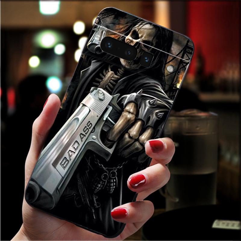 Handyhülle Für Google Pixel 10 9 Pro XL 9A 8 7 6 Pro Pixel 8A 7A 6A Pixel 8 7 6 5 Sensenmann Totenkopf Skelett