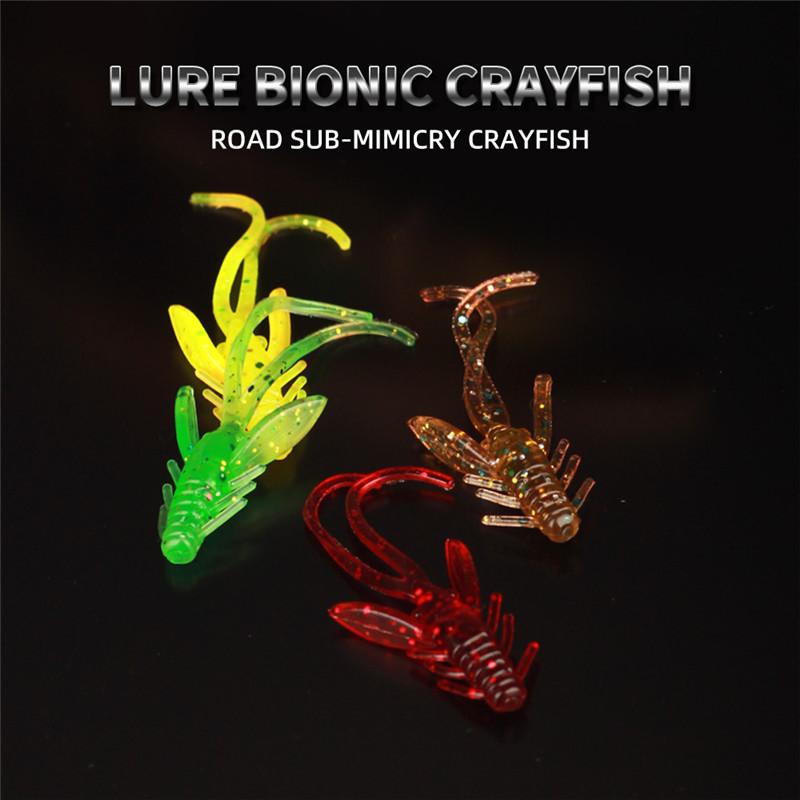 FTK Crazy Iscas 58mm/30 Pces Isca Macia Iscas De Pesca Camarão Lagosta Plástico Macio Iscas De Pesca