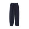 MUJI Kapok Blend Denim Barrel Dark Size S Women's Pants, Navy, (BE1YFA5A)