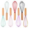 Silicone World Silicone Egg Beater Manual Whisk Cream Mixer Stirring Mixing Whisking Balloon Coil Style Egg Tools Baking Gadget