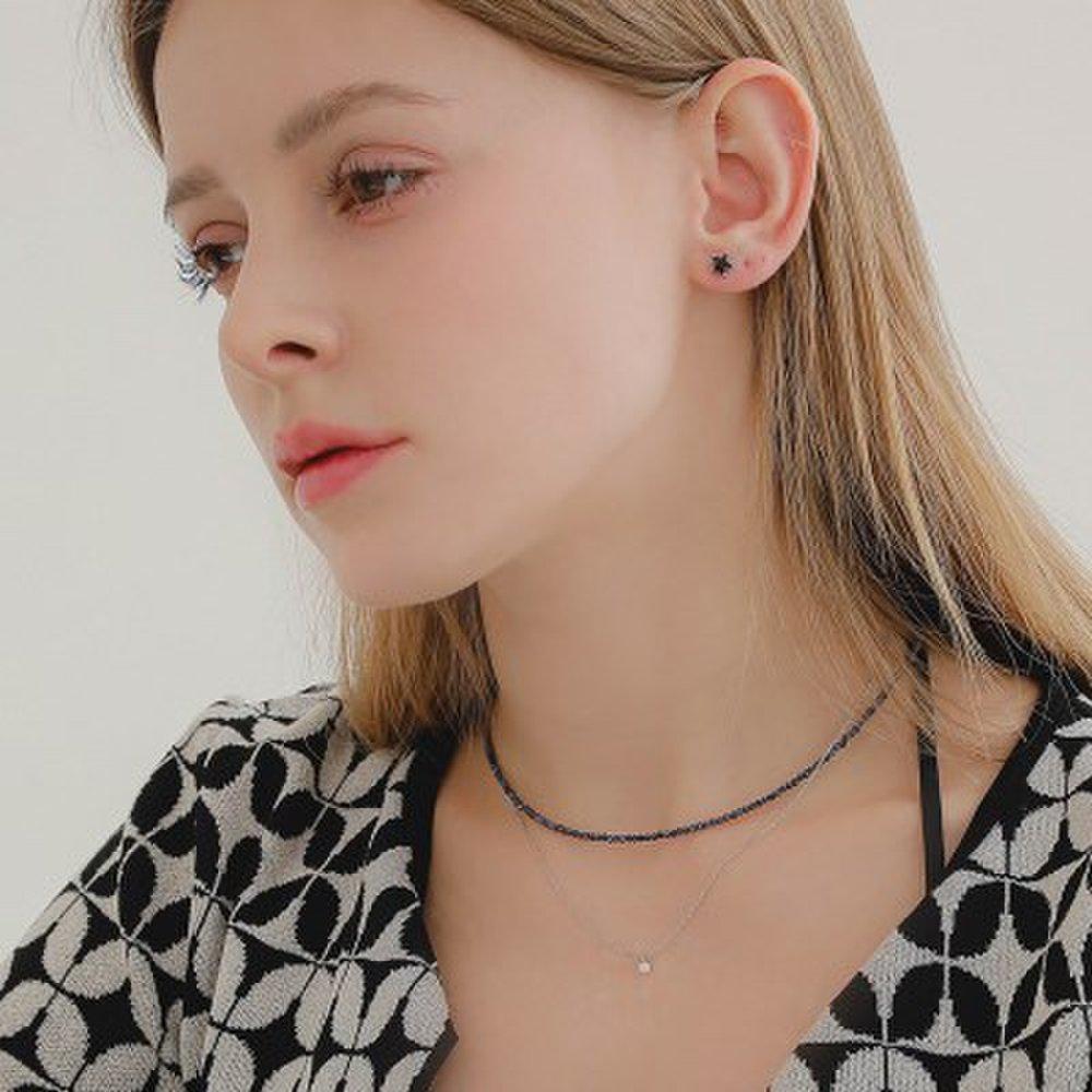 J.Lauren Aurora Opal Petite Gemstone Silver Necklace N01066