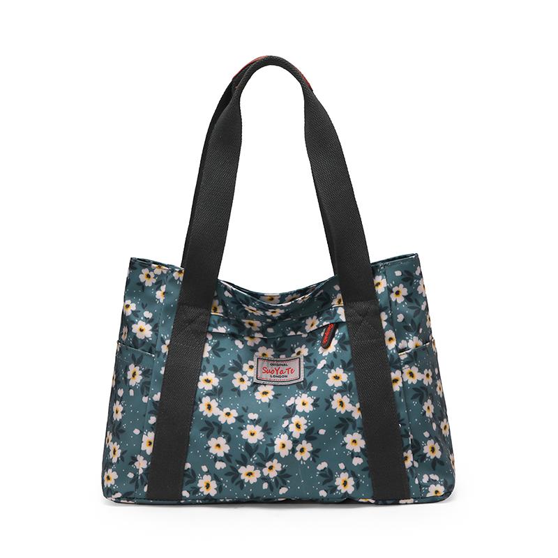 

Large Capacity Waterproof Women s Shoulder Bag Nylon Printed Travel Tote Bag Lightweight Mother Bag