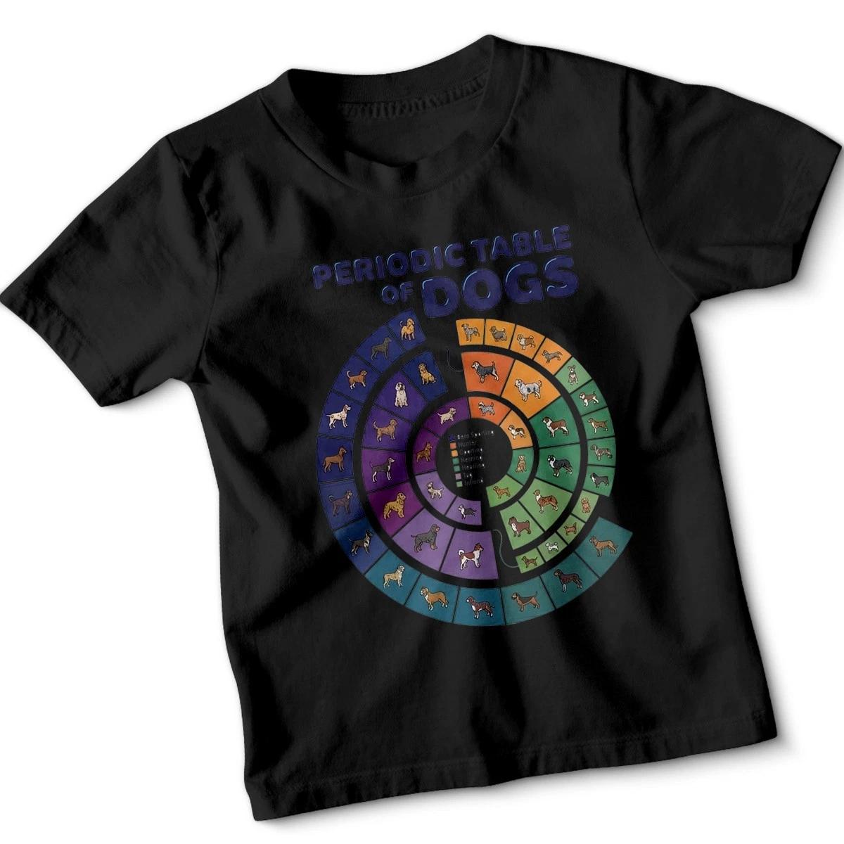 Периодическая таблица собак Породы собак Животные Детская футболка Образовательная графическая футболка XL
