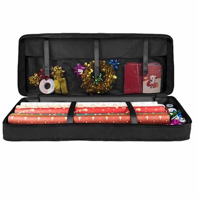 2025 New Christmas Gift Wrap Storage Bag Underbed Storage Organizer With Thicken Handles Xmas Wrapping Paper Storage Box
