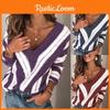 Women Autumn V Neck Long Sleeve Sweater Loose Knit Pullover Sexy Tops Jumper