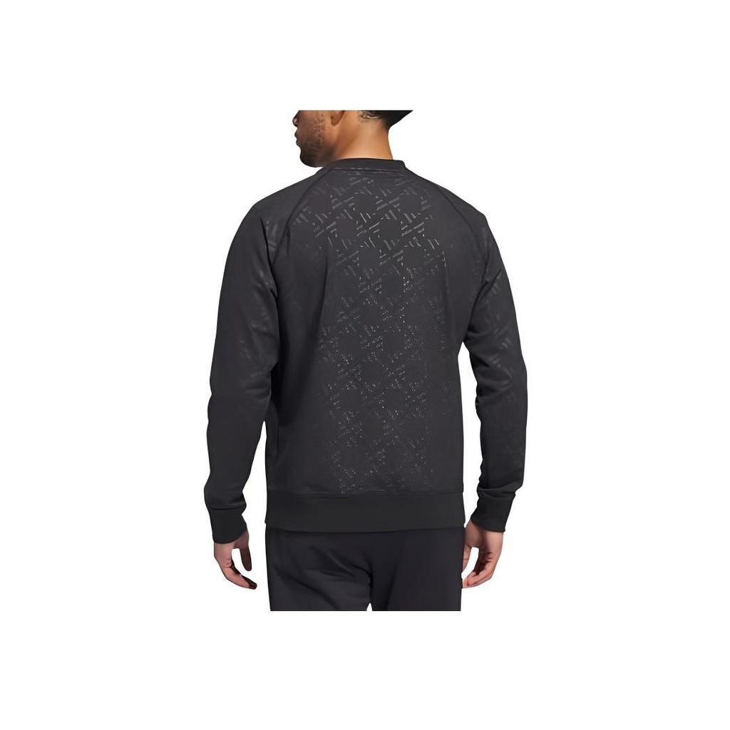 Adidas Ultimate 365 Tour Logo Print Comfortable Soft Breathable Crew Neck Sweatshirt Men Sweatshirt Black IW3986