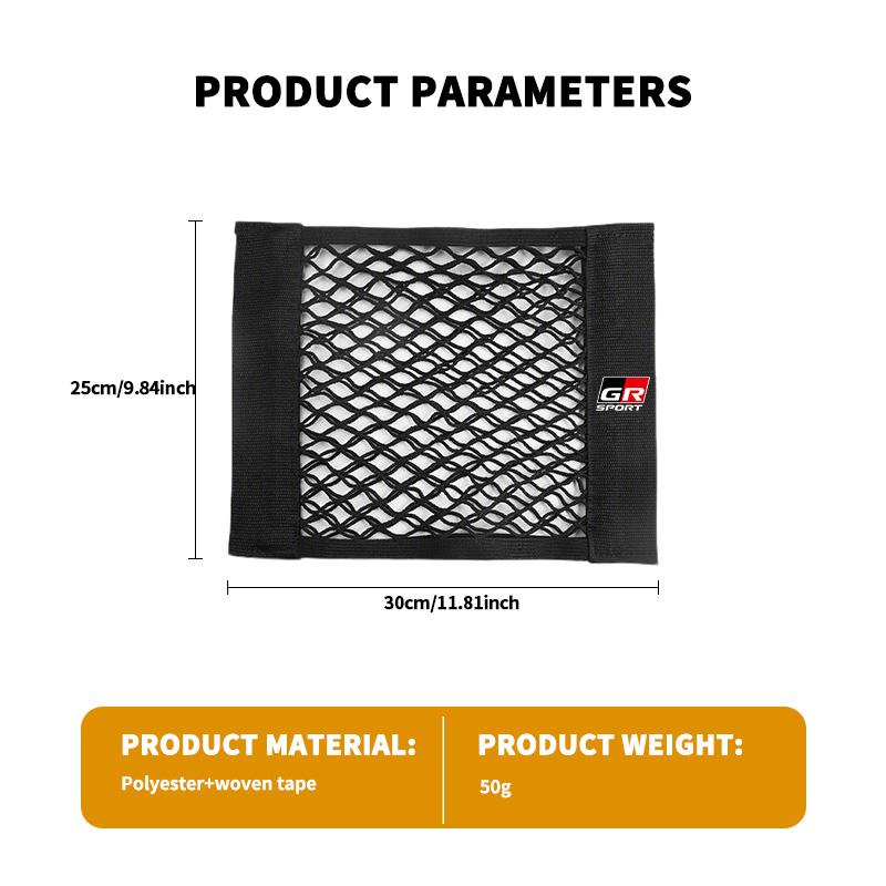 Car Styling Trunk Box Storage Bag Mesh Elastic String Net Pocket Organizer Accessories For Toyota Yaris Corolla Rav4 GR Auris