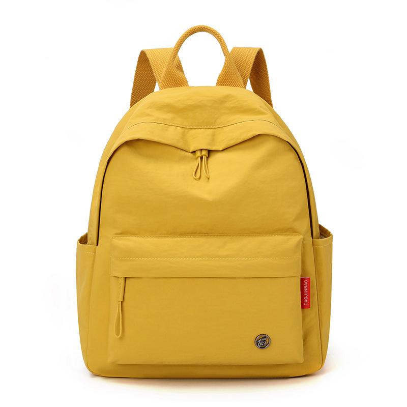 Schoolbag1011 New Backpack Women's Solid Color Versatile Light Travel Oxford Cloth Small Backpack Student Class Commuter Bag