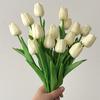 Artificial Tulip Realistic Fake Flower Branch Home Office Wedding Party Table Centerpiece Indoor Outdoor Faux Bloom Decoration