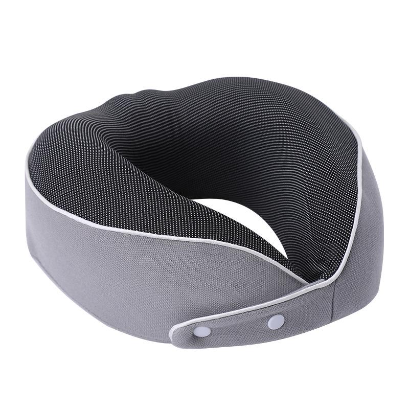 U-Shaped Memory Foam Travel Pillow with Foldable Neck Support, Breathable Design, and Optional Logo Printing.