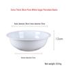 Classic Large White Enamel Basin for Washing, Mixing, and More: Thickened Design for Kitchen Use