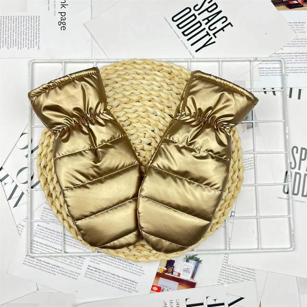 

Водонепроницаемые перчатки для велоспорта, катания на лыжах, замшевые, мягкие, с полными пальцами, варежки, роскошные зимние перчатки для улицы золотой