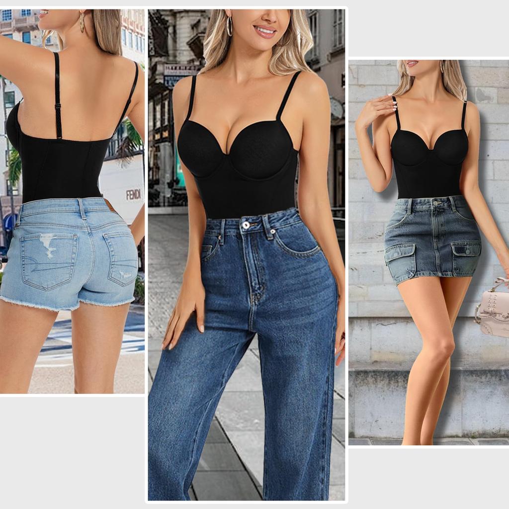 CuteStreet Bodysuit Shapewear Tummy Butt Size M [LittleForBig] Women's [Secret Weapon] Corset, Tightening, Lifting, Black,