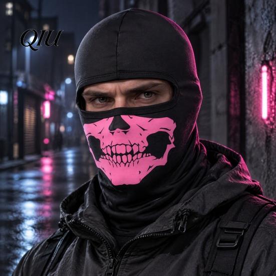 Full Coverage Mask Skull Neck Gaiter Balaclava, UV Protection Face Mask, Breathable Balaclava Ice Silk Guard for Outdoor Cycling Motorcycle