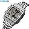 Top Brand Steel Belt Trendy Electronic Watch Men's Multifunctional Waterproof Alarm Week Calendar Sports Watch